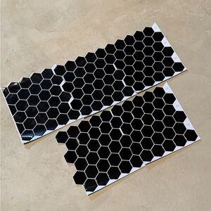 Black Hexagon Backsplash